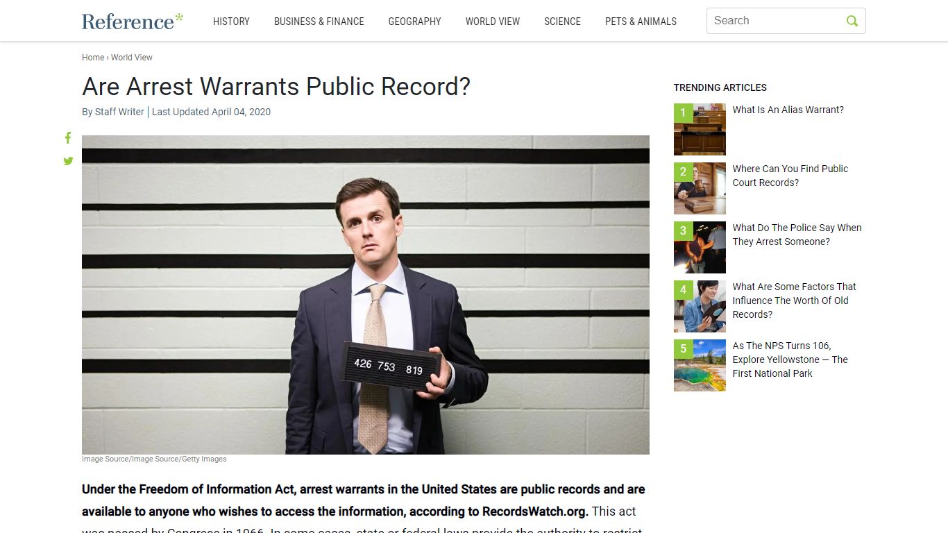 Are Arrest Warrants Public Record? - Reference.com